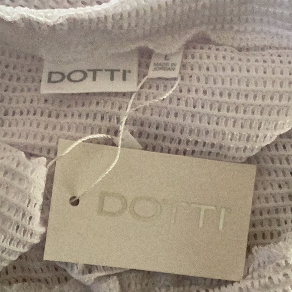 Dotti White Beachwear Jumpsuit Coverup One Piece White Large - Picture 2 of 5